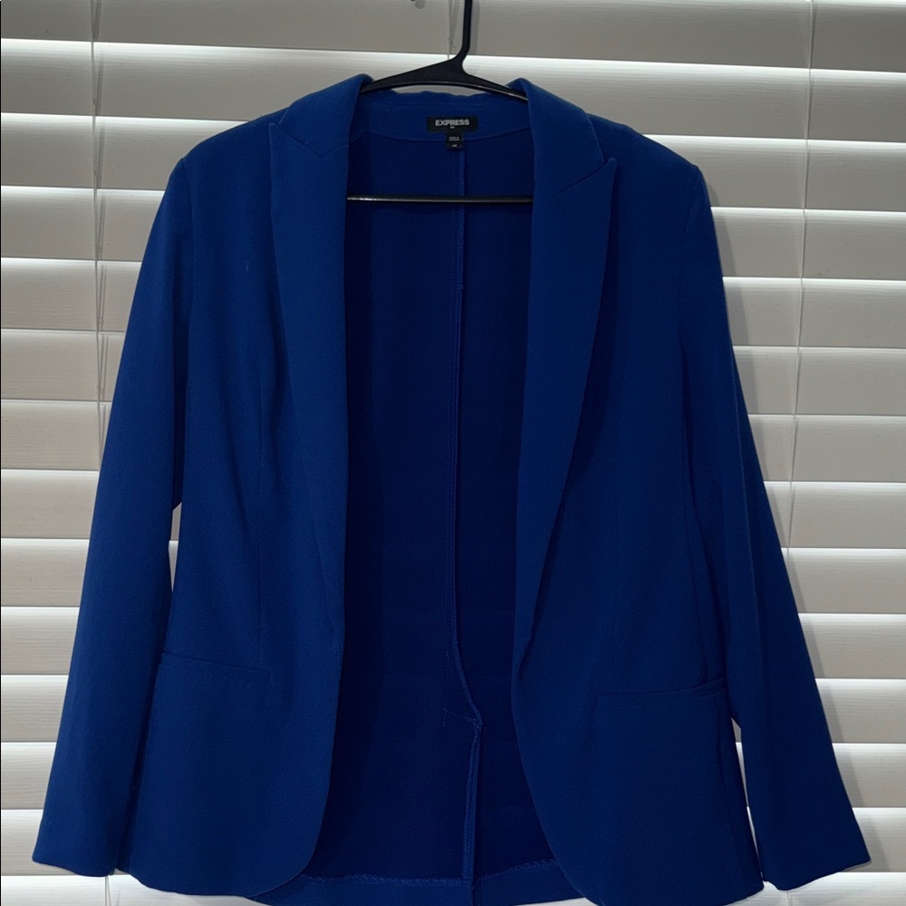 Express Women's Cobalt Blue Open-Front Blazer